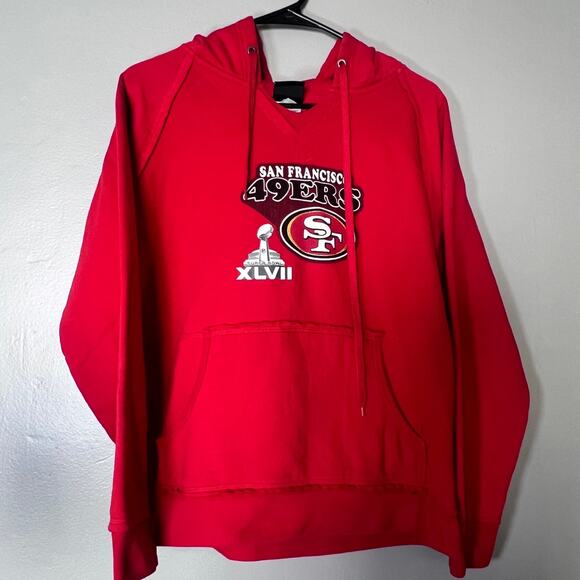 San Francisco 49ers Women’s Hoodie NFL Team Apparel Red Super Bowl XLVII Sz M - Picture 1 of 8